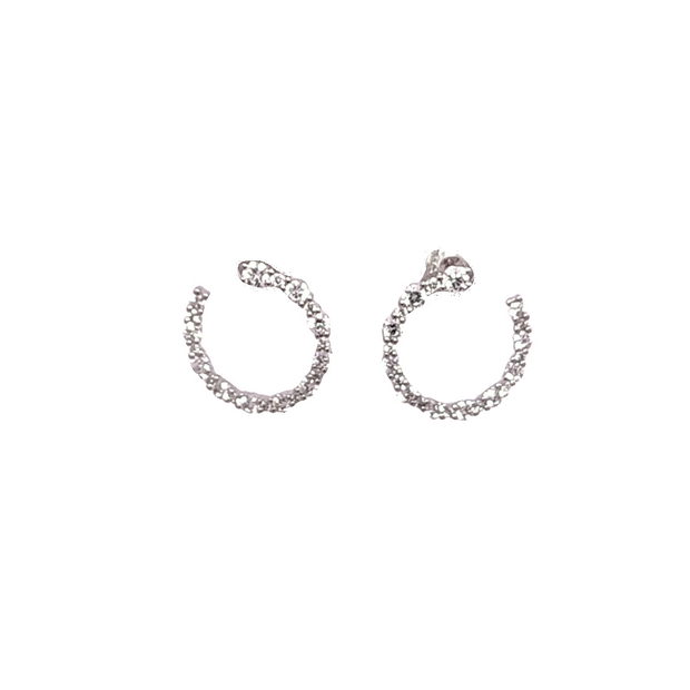 DIAMOND OPEN CIRCLE EARRINGS