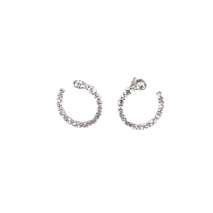 DIAMOND OPEN CIRCLE EARRINGS