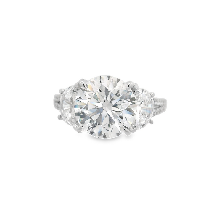 DIAMOND ENGAGEMENT RING - 4 TCW ROUND CENTER