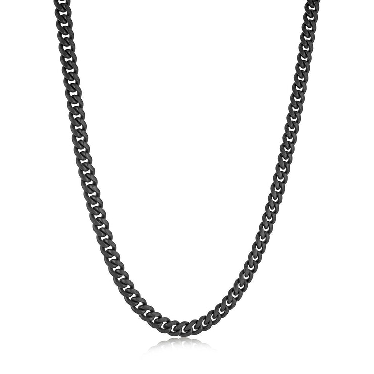 BLACK STAINLESS STEEL CURB CHAIN - 20"