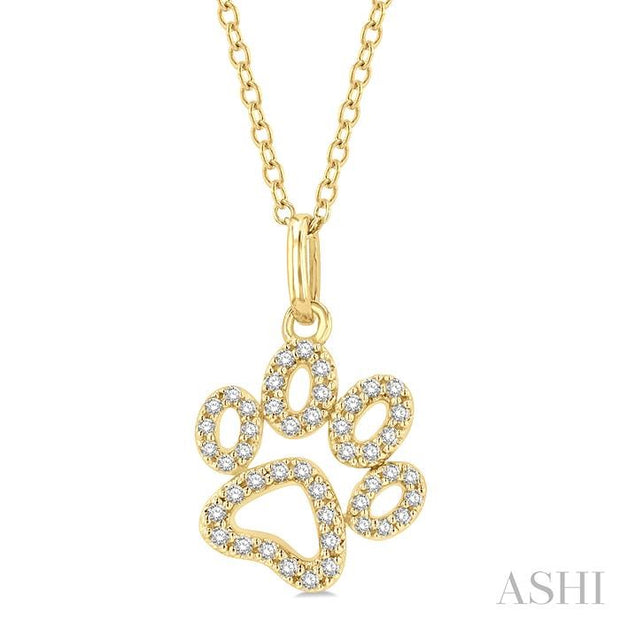 Ashi - Diamond Dog Pawprint Pendant