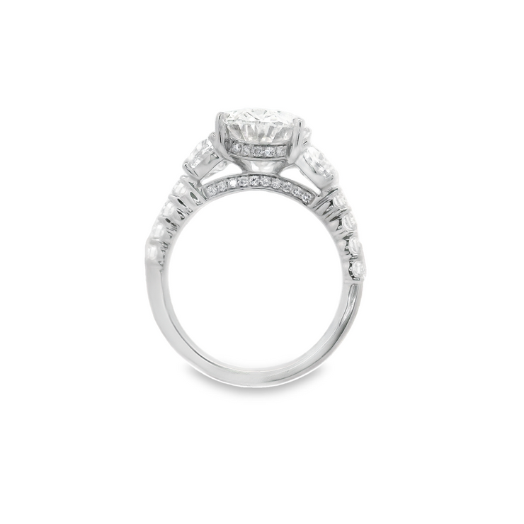 DIAMOND ENGAGEMENT RING – 4 CT OVAL CENTER