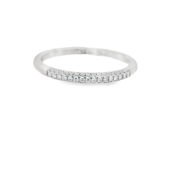 Pave Diamond Wedding Band – 1/6 Ct