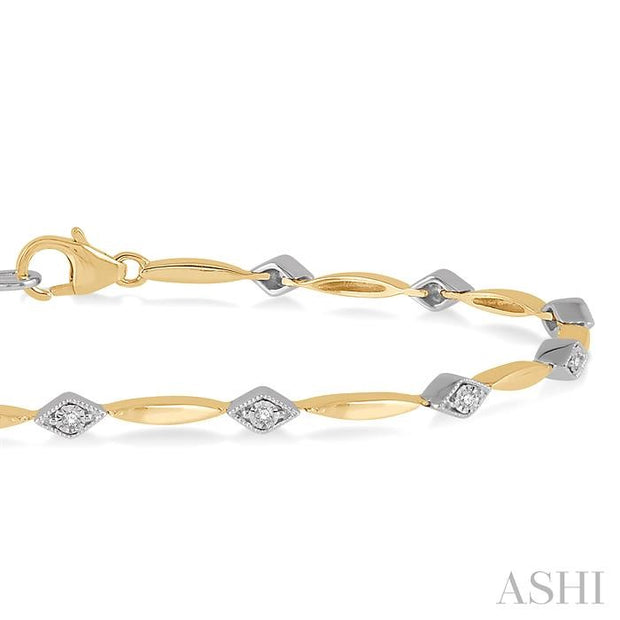 ASHI - TWO TONE DIAMOND BRACELET