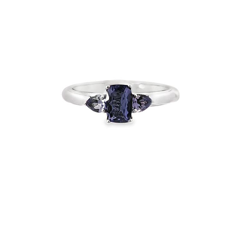 TANZANITE THREE STONE RING