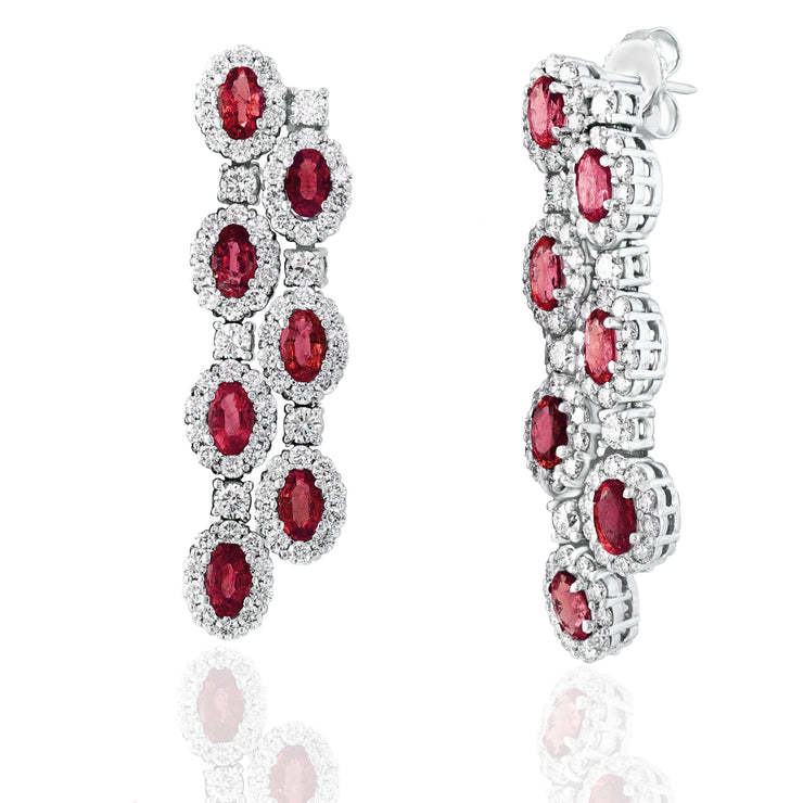 RUBY & DIAMOND DANGLE EARRINGS