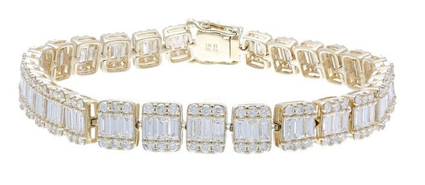 DIAMOND CLUSTER TENNIS BRACELET