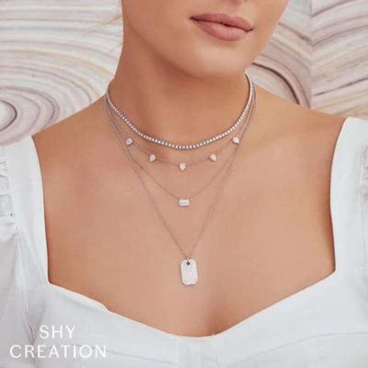 SHY CREATION- DIAMOND TENNIS NECKLACE