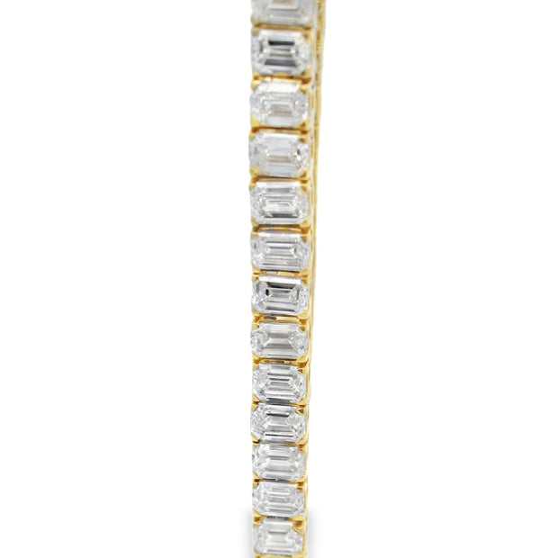 EMERALD CUT DIAMOND TENNIS BRACELET - 8 CT