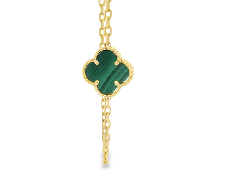 Malachite Clover Bracelet