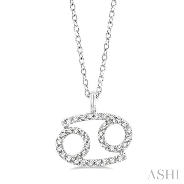 ASHI - DIAMOND ASTROLOGICAL SIGN PENDANT - CANCER