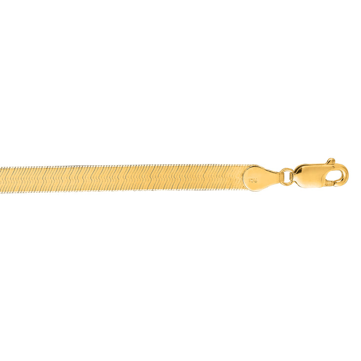 YELLOW GOLD HERRINGBONE CHAIN 16"