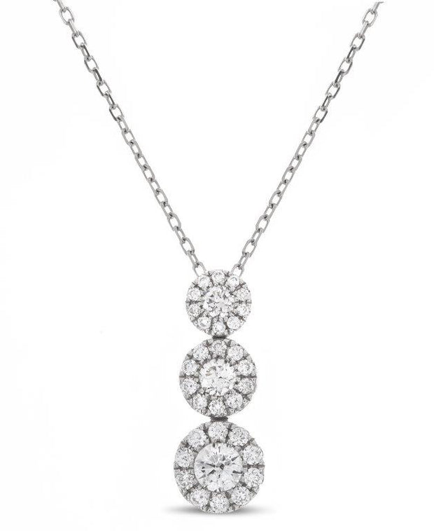 GRADUATED CLUSTER DIAMOND PENDANT