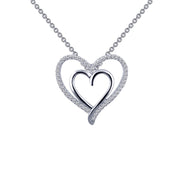 Lafonn- Double Heart Pendant Necklace