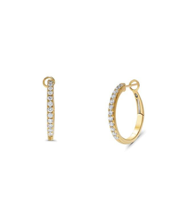 DIAMOND HOOP EARRINGS - 1/2 CT