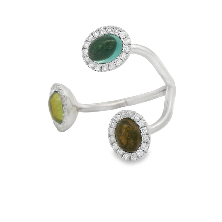 CABACHON STONE OPEN RING