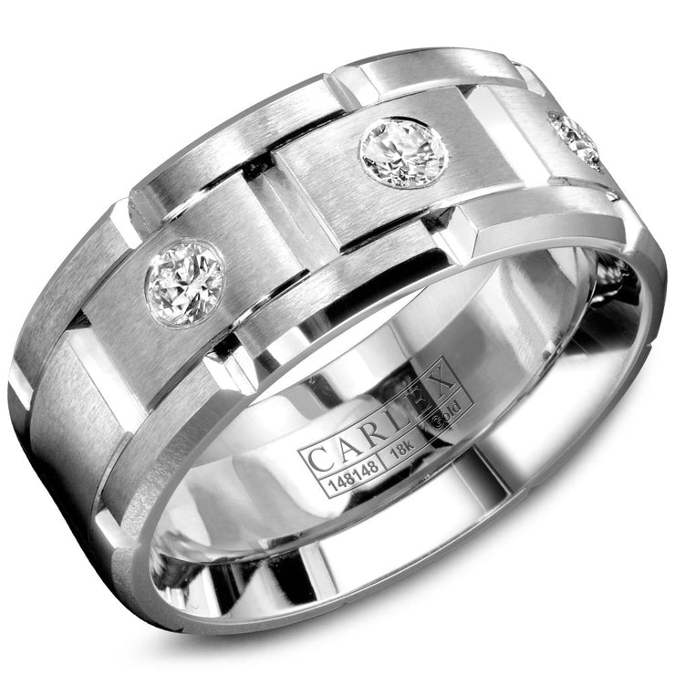 CROWN RING - MENS DIAMOND BAND