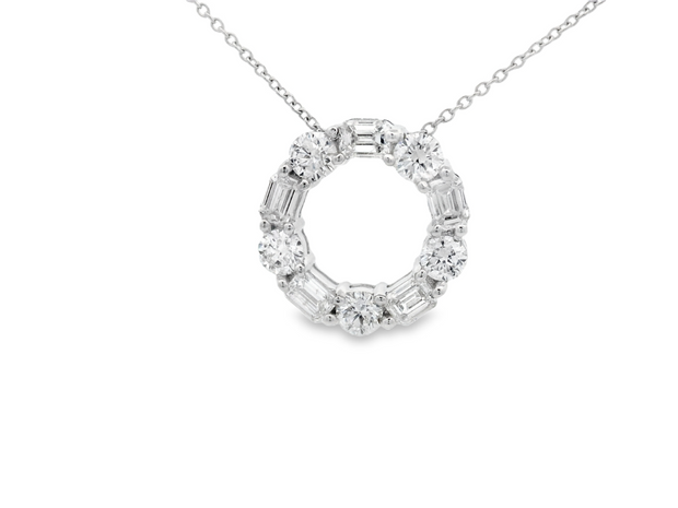 Open Circle Diamond Pendant