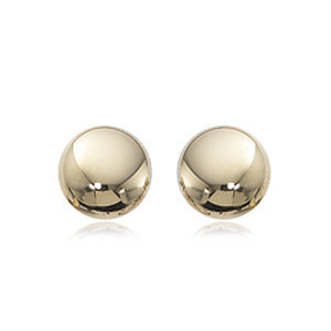 8MM YELLOW GOLD BALL POST EARRINGS