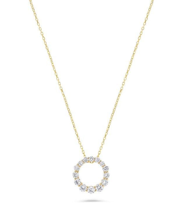 OPEN DIAMOND CIRCLE PENDANT