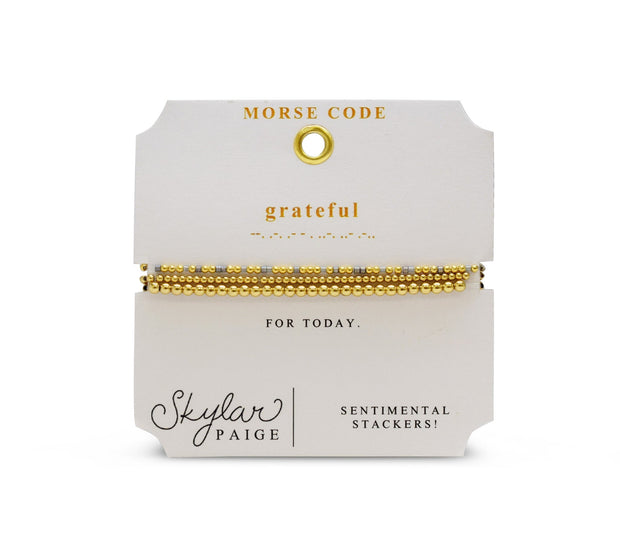 SKYLAR PAIGE Sentimental Stackers "Grateful" Bracelet