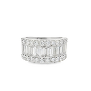 WIDE BAND DIAMOND RING