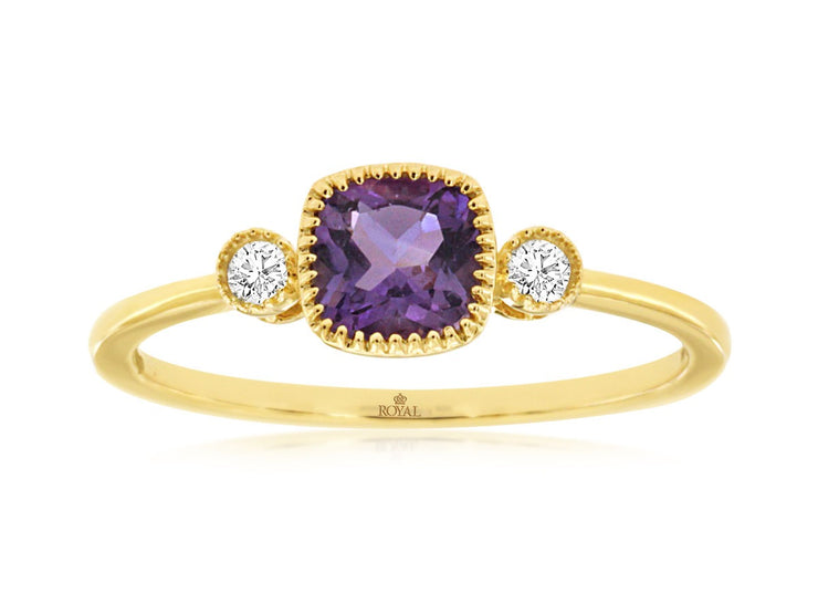 AMETHYST & DIAMOND RING