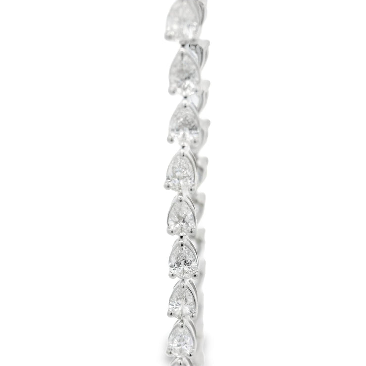 PEAR SHAPED DIAMOND TENNIS BRACELET - 3 CT