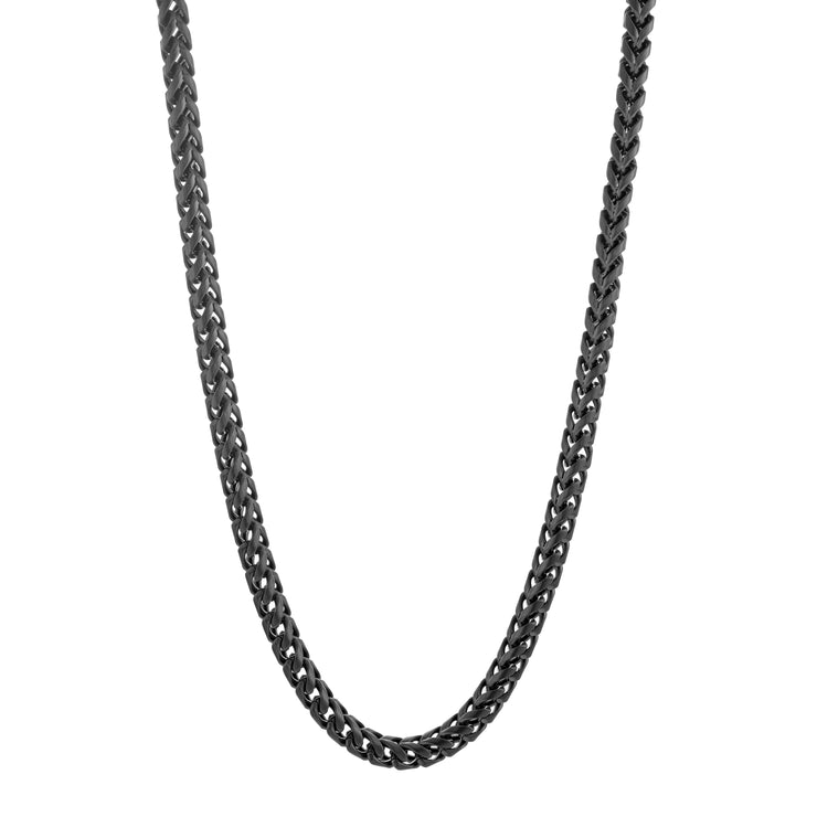 BLACK 5MM ROUND FRANCO LINK CHAIN