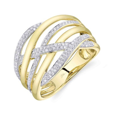 SHY CREATION - CRISS CROSS DIAMOND RING