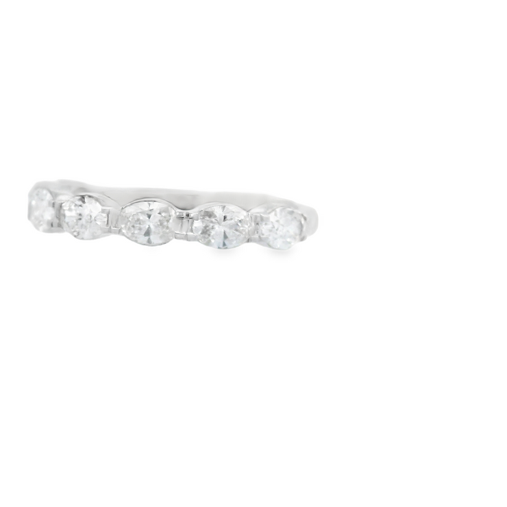 EAST WEST OVAL DIAMOND WEDDING BAND