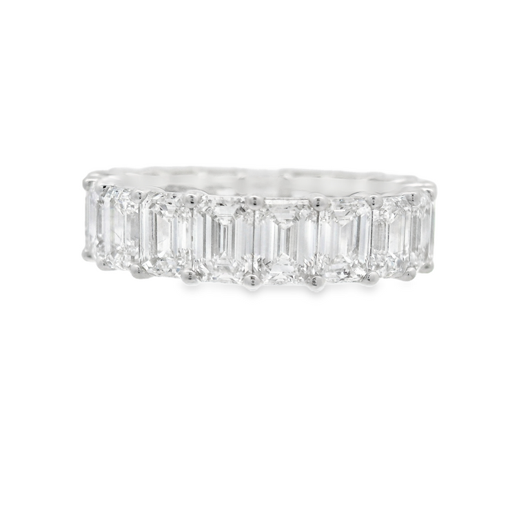 EMERALD DIAMOND ETERNITY BAND – 6 1/2 CT