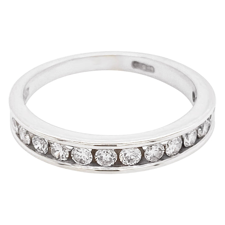 Channel Set Diamond Wedding Band - 3/4 Ct