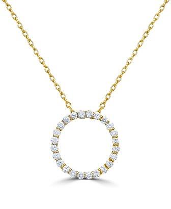 OPEN CIRCLE DIAMOND PENDANT - 1/3 CT