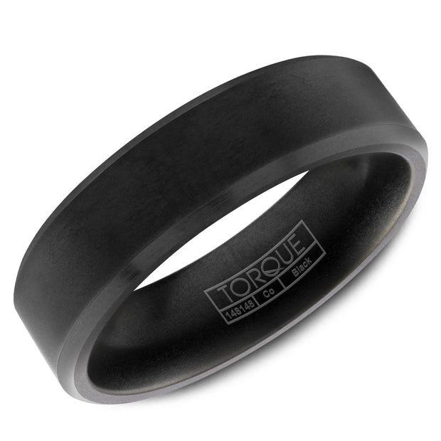 CROWN RING – MENS BLACK COBALT WEDDING BAND