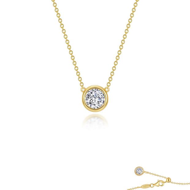 0.5 CTW Bezel-set Solitaire Necklace Simulated Diamond