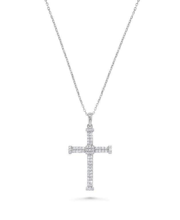 PAVE DIAMOND CROSS PENDANT - 1/5 CT