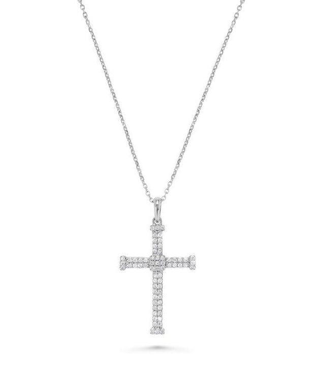 PAVE DIAMOND CROSS PENDANT - 1/5 CT