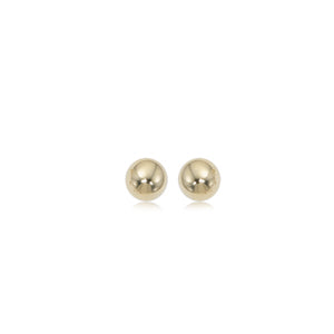 YELLOW GOLD BALL EARRINGS