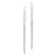 DIAMOND IN & OUT HOOP EARRINGS - 3/4 CT