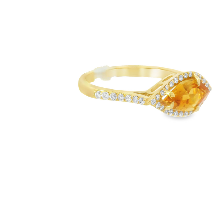 CITRINE & DIAMOND RING