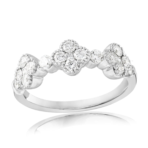 DIAMOND CLOVER CLUSTER RING