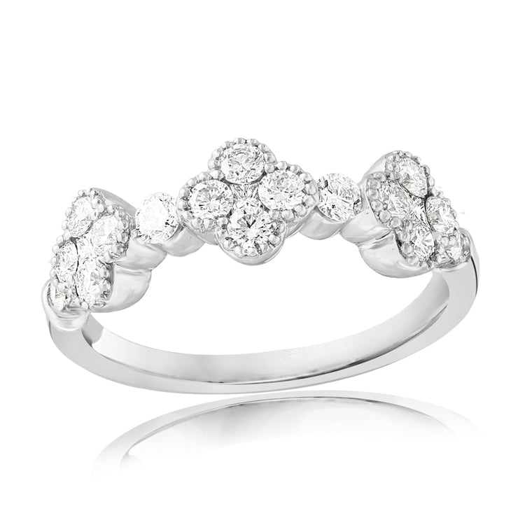 DIAMOND CLOVER CLUSTER RING