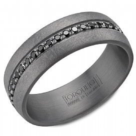 CROWN RING – BLACK DIAMOND BAND