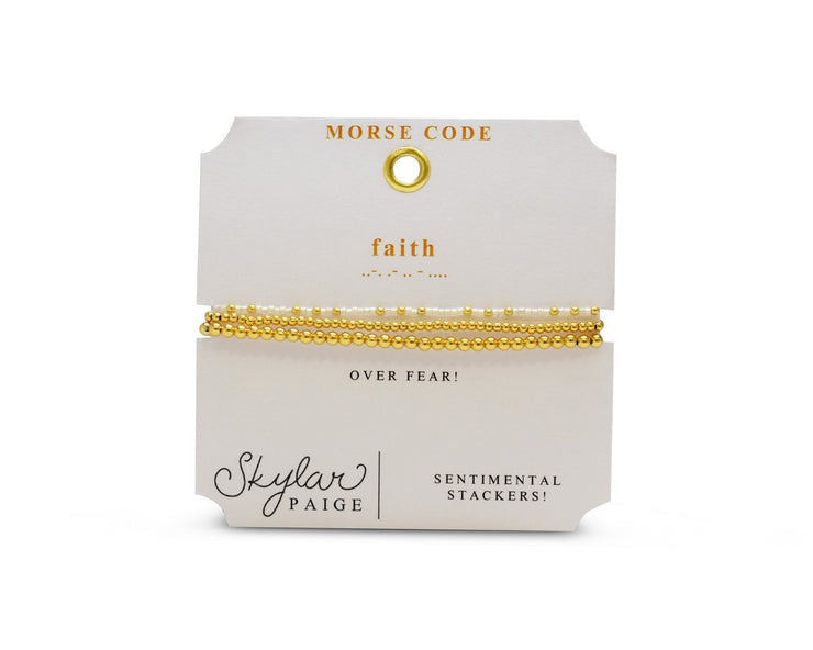 SKYLAR PAIGE SENTIMENTAL STACKERS "FAITH" BRACELET