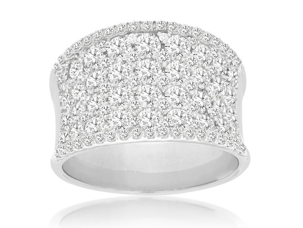 WIDE TAPERED DIAMOND BAND