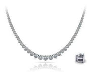 GRADUATED DIAMOND TENNIS NECKLACE - 11 CT