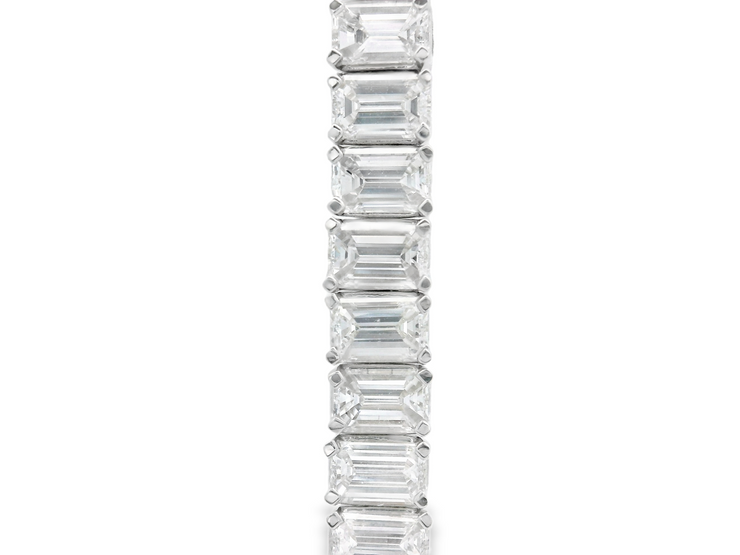 EMERALD CUT DIAMOND TENNIS BRACELET - 9 CT