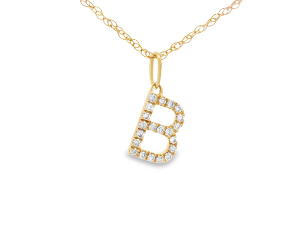 DIAMOND INITIAL "B" PENDANT