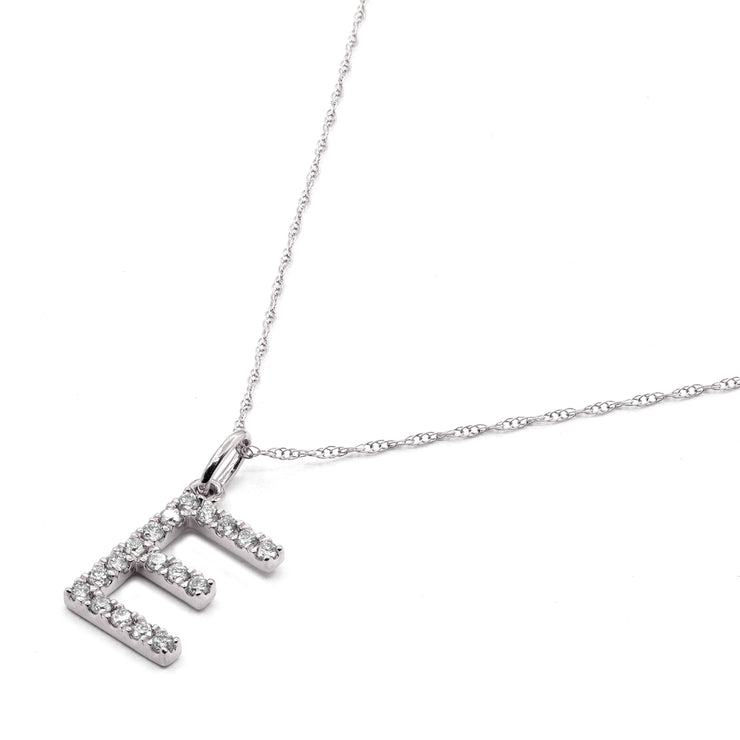 DIAMOND INITIAL 'E' PENDANT